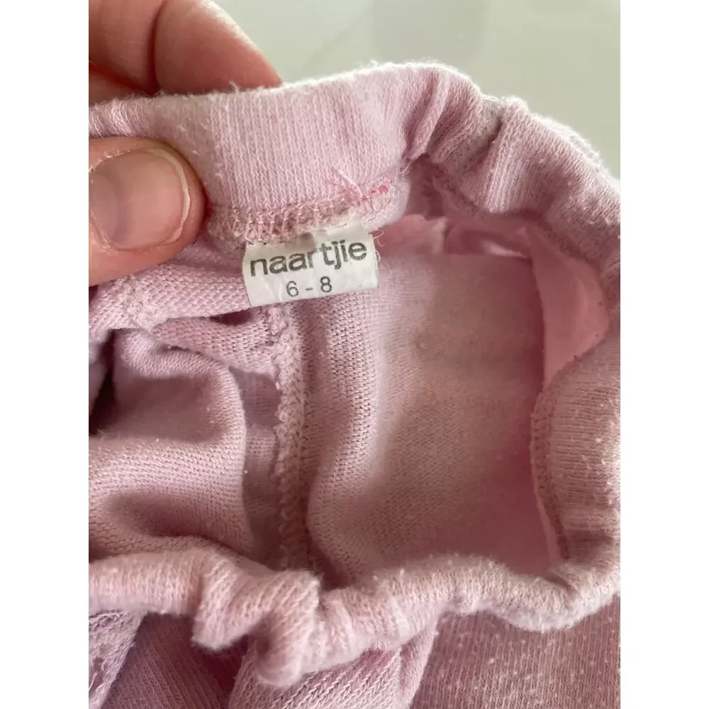 Naartjie Pink Striped Tights - Size 6-8 Years